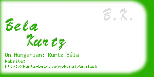 bela kurtz business card